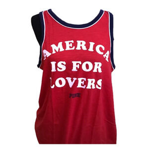 America is for Lovers red tank! VS Pink